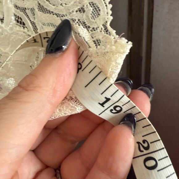 VETTERMAN Wasche Vintage Pink & White Silk Jacquard Midi Nightgown Slip 42 / 12 - Picture 7 of 9